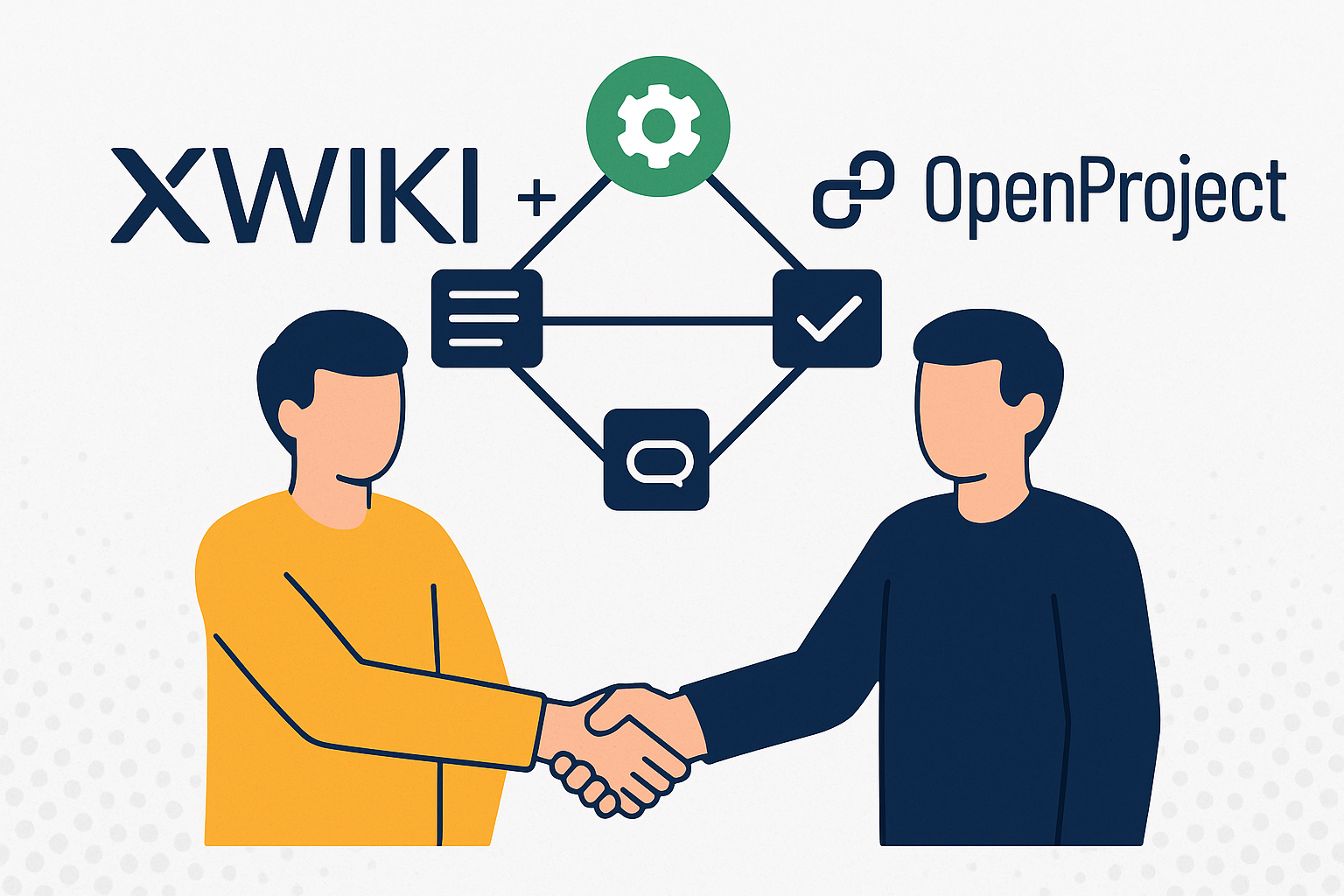 alliance Xwiki et Openproject pour open source